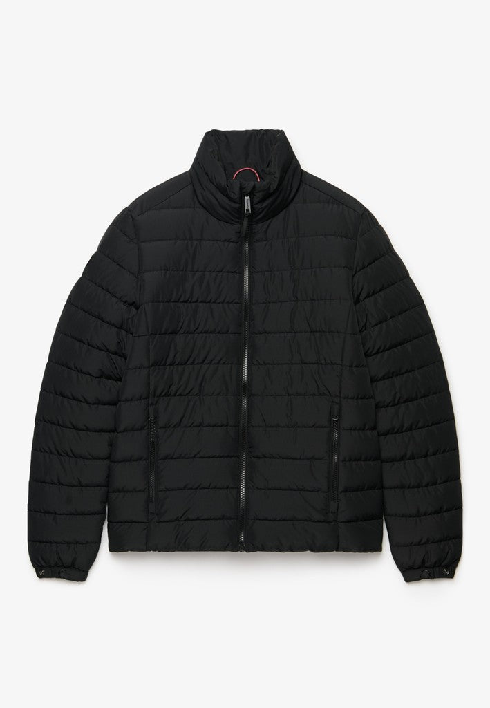 Superdry Fuji Midweight Padded Jacket in Jet Black front view