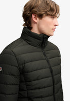 Superdry Fuji Midweight Padded Jacket in Surplus Goods Olive Green half model view