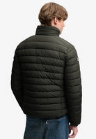 Superdry Fuji Midweight Padded Jacket in Surplus Goods Olive Green back model view