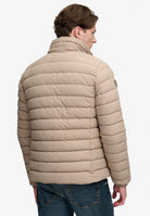 Superdry Fuji Midweight Padded Jacket in Buckwheat Beige back model view
