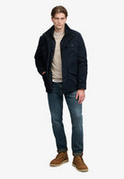 Superdry 2 In 1 Burford Jacket in Eclipse Navy full length model view