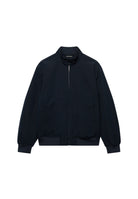 Superdry Campus Padded Harrington Jacket in Eclipse Navy angled view