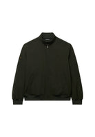 Superdry Campus Padded Harrington Jacket in Surplus Goods Olive Green angled view