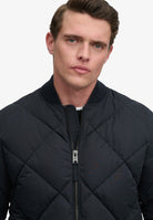 Superdry Diamond Quilt Jacket in Vulcan Navy half model view
