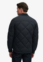 Superdry Diamond Quilt Jacket in Vulcan Navy back model view
