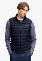 Superdry Fuji Lite Padded Gilet in Eclipse Navy upper body view