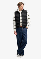 Superdry Fuji Lite Padded Gilet in Black full length model view