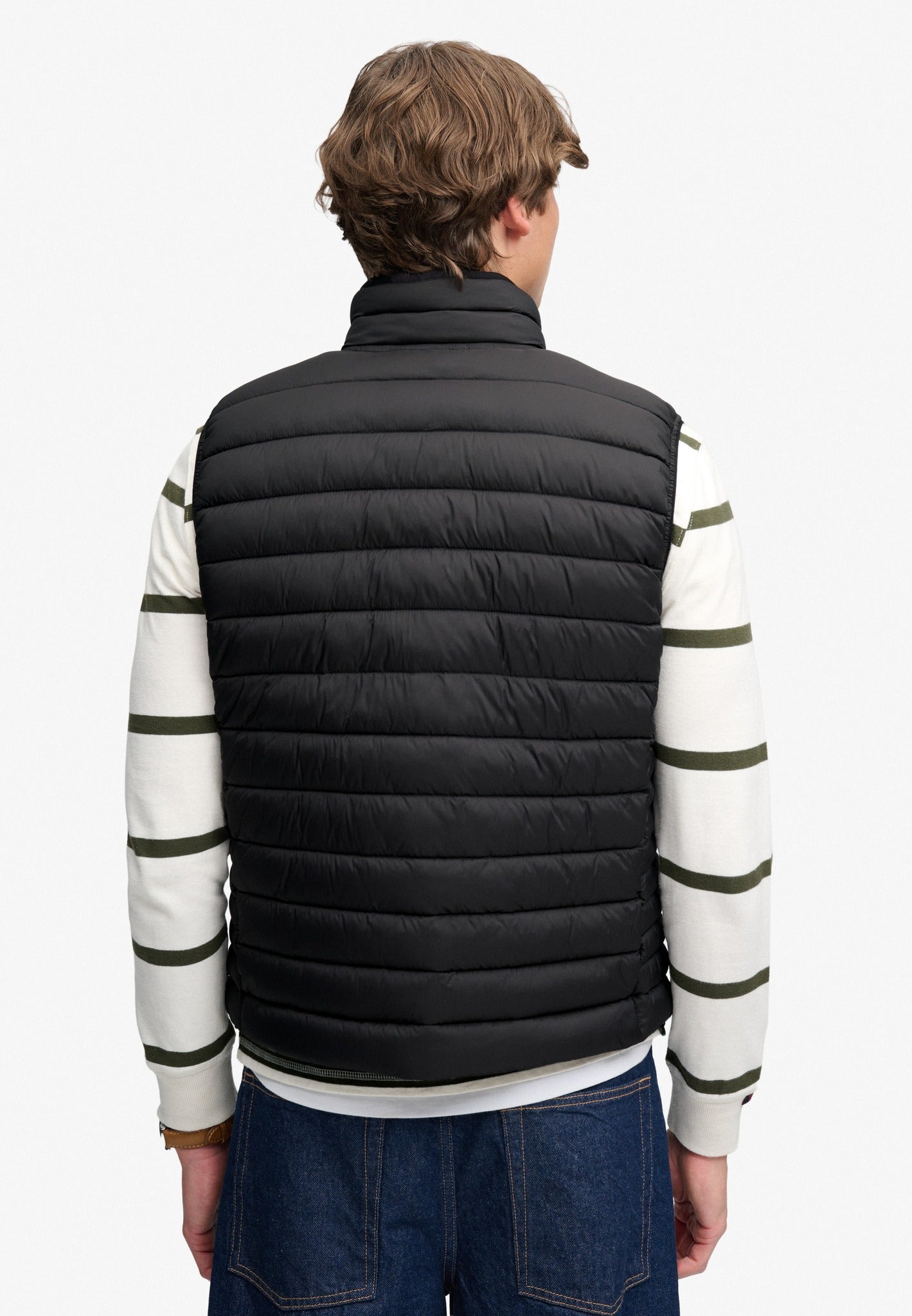 Superdry Fuji Lite Padded Gilet in Black back model view