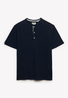 SUPERDRY Classic Cotton Linen Ss Grandad-Nordic Chrome Navy Nordic Chrome Navy alternate view