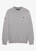 Superdry Preppy Cotton Jumper in Elkstone Grey front view
