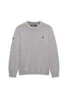 Superdry Preppy Cotton Jumper in Elkstone Grey angled view