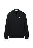 Superdry Preppy Essential Cotton Half Zip in Black flat lay (image 2)