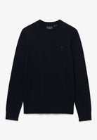 Superdry Essential Lightweight Wool Blend Jumper in Deepest Navy front view