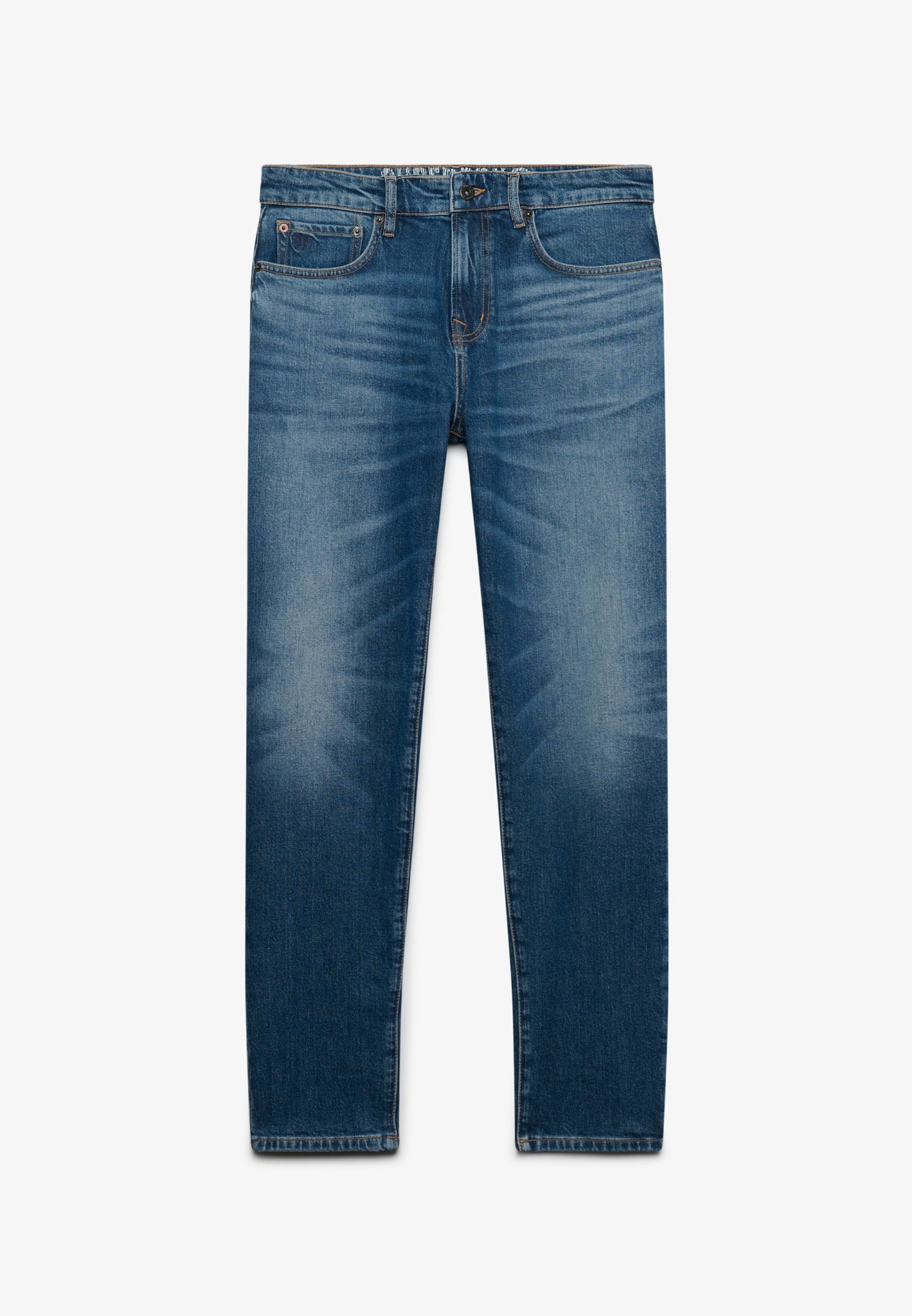 Superdry Vintage Tapered Jeans in Buck Blue front view