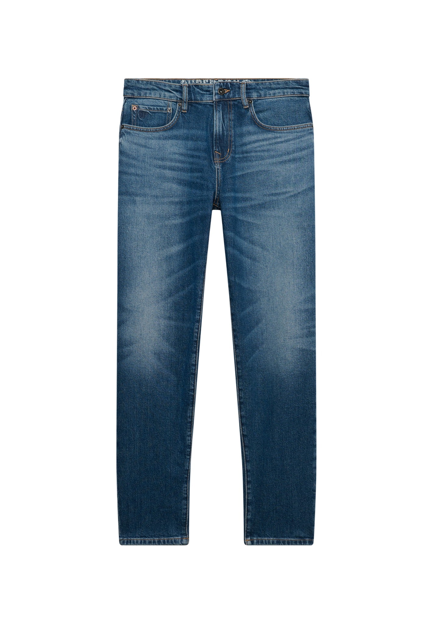 Superdry Vintage Tapered Jeans in Buck Blue angled view