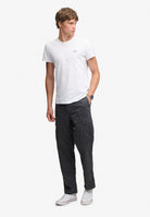 Superdry Regular Taper Cargo Trousers in Blackboard angled model view