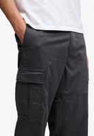 Superdry Regular Taper Cargo Trousers in Blackboard cargo pocket detail