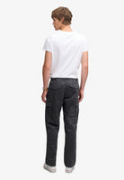 Superdry Regular Taper Cargo Trousers in Blackboard angled model view