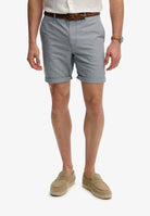 SUPERDRY Premium Textured Chino Short-Blue Houndstooth Blue Houndstooth model front view