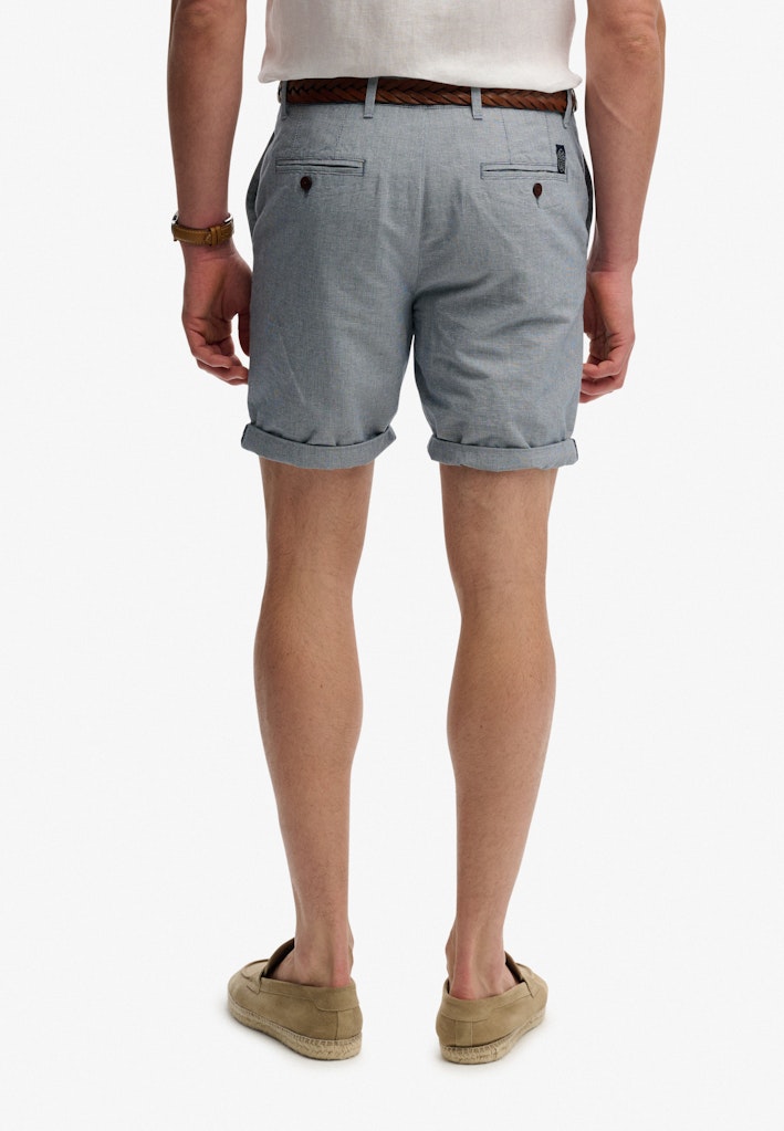 SUPERDRY Premium Textured Chino Short-Blue Houndstooth Blue Houndstooth detail view
