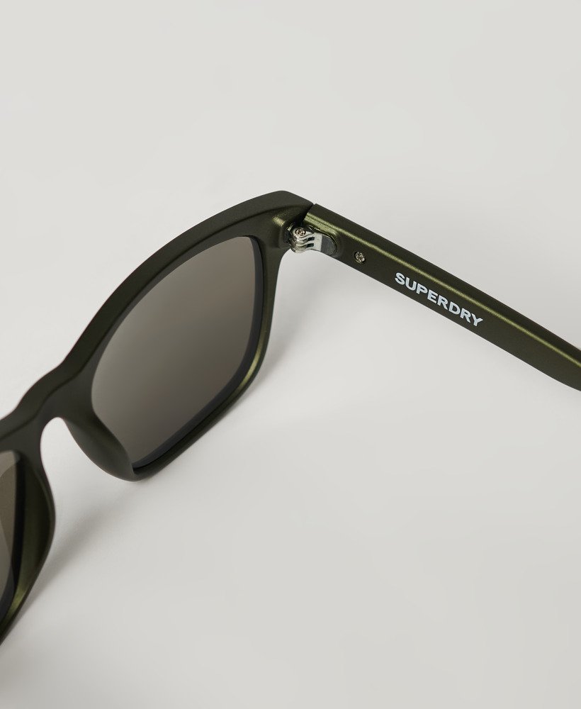 SDR Traveller Sunglasses-Matte Black / Smoke Mirror-Frame branding