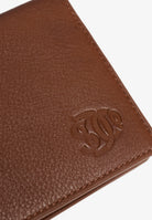 Superdry Classic Leather Wallet in Tan embossed logo detail