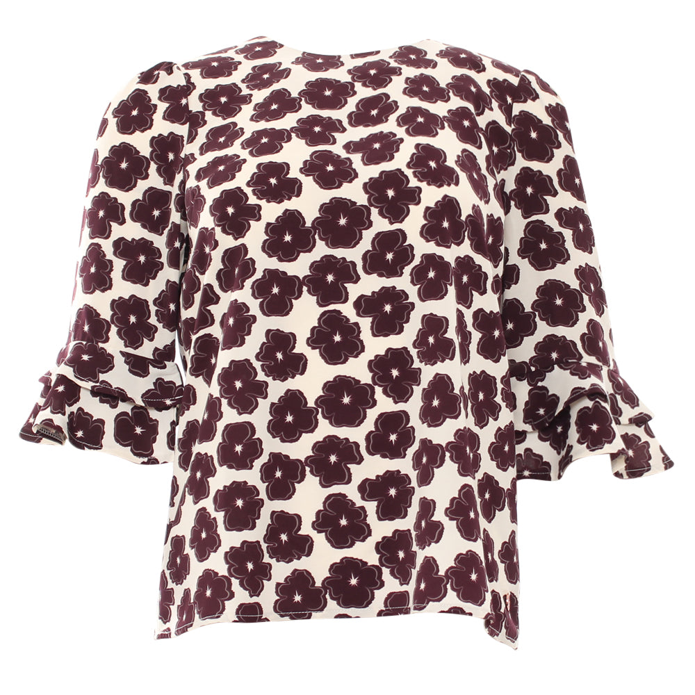 Ladies Maiya Plum Top-Ghost Front View