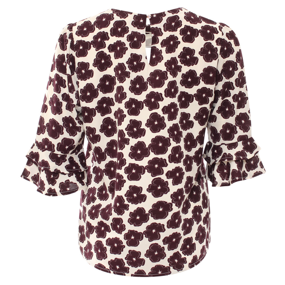 Ladies Maiya Plum Top-Ghost Back View