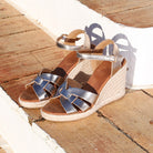 RANT & RAVE LADIES Mary Ann Champagne Wedges Champagne front view