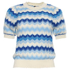 Ladies Mavis Blue Jumper-Ghost Front View