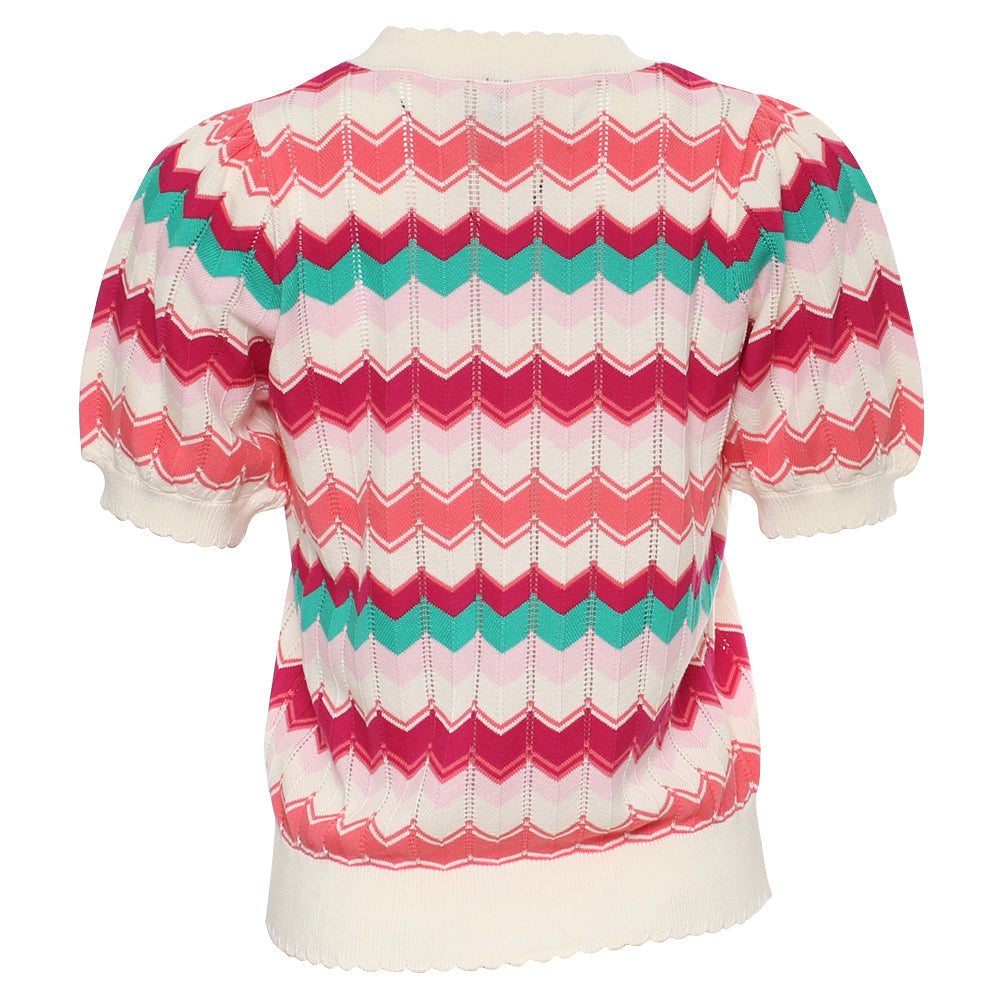 Ladies Mavis Pink Jumper-Back View