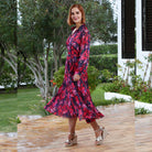 RANT & RAVE LADIES Melani Red Shirt Midi Dress RED detail view