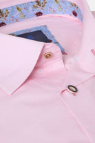 BENETTI Arlo Pink Long Sleeve Shirt Pink model front view