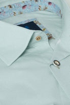BENETTI Arlo Mint Long Sleeve Shirt MINT model front view