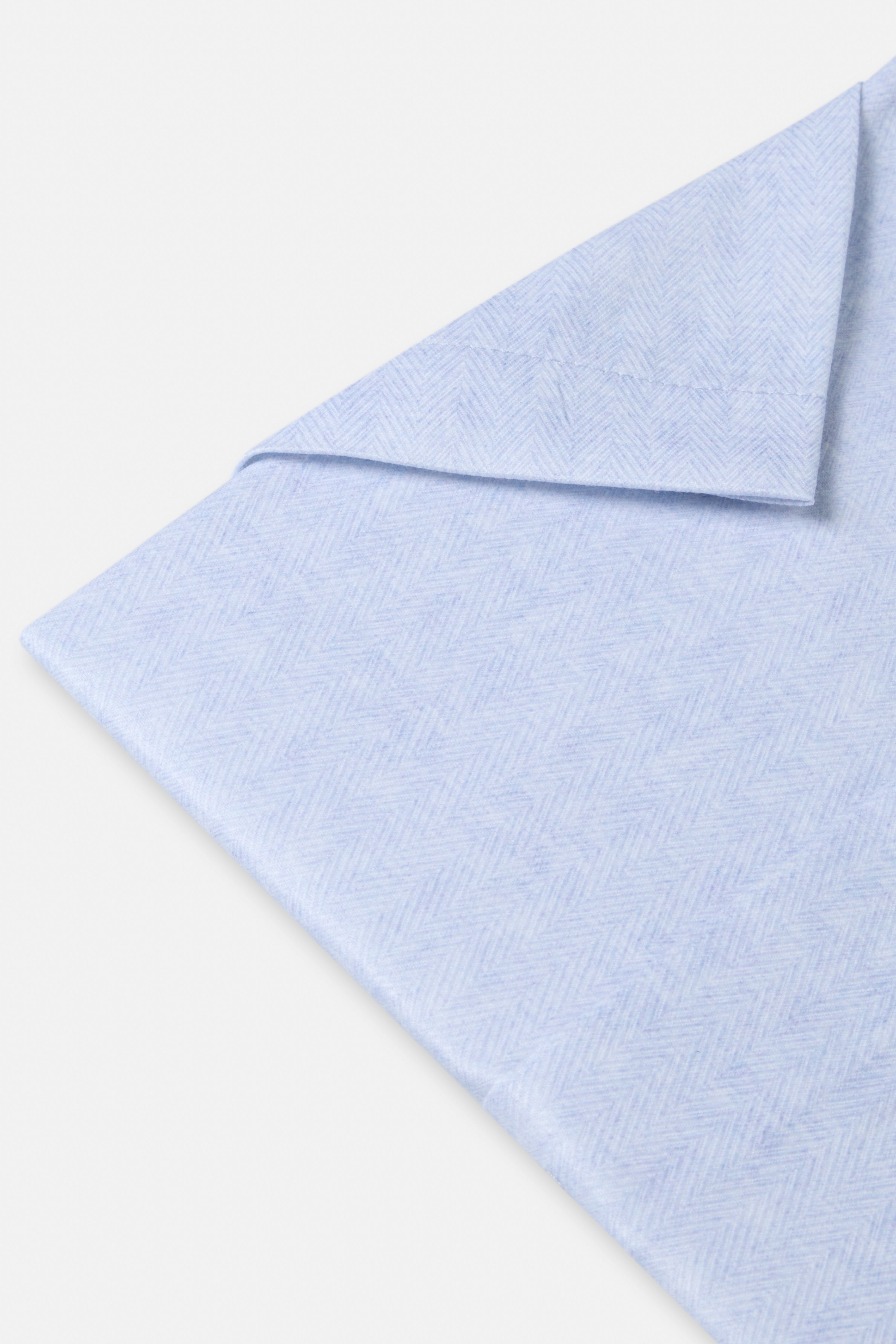 Blue button down short sleeve shirt-Sleeve view