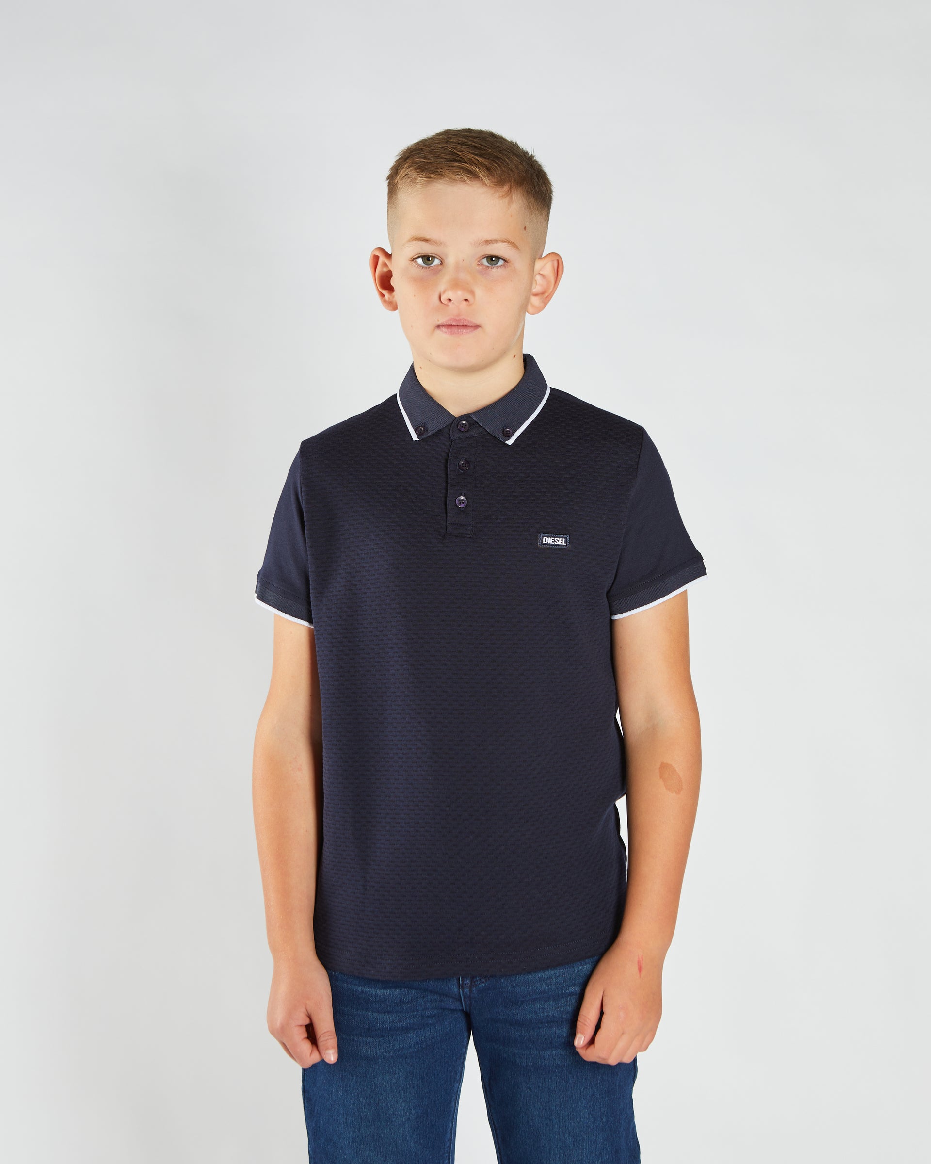 DIESEL KIDS Milo Navy Polo Navy front view