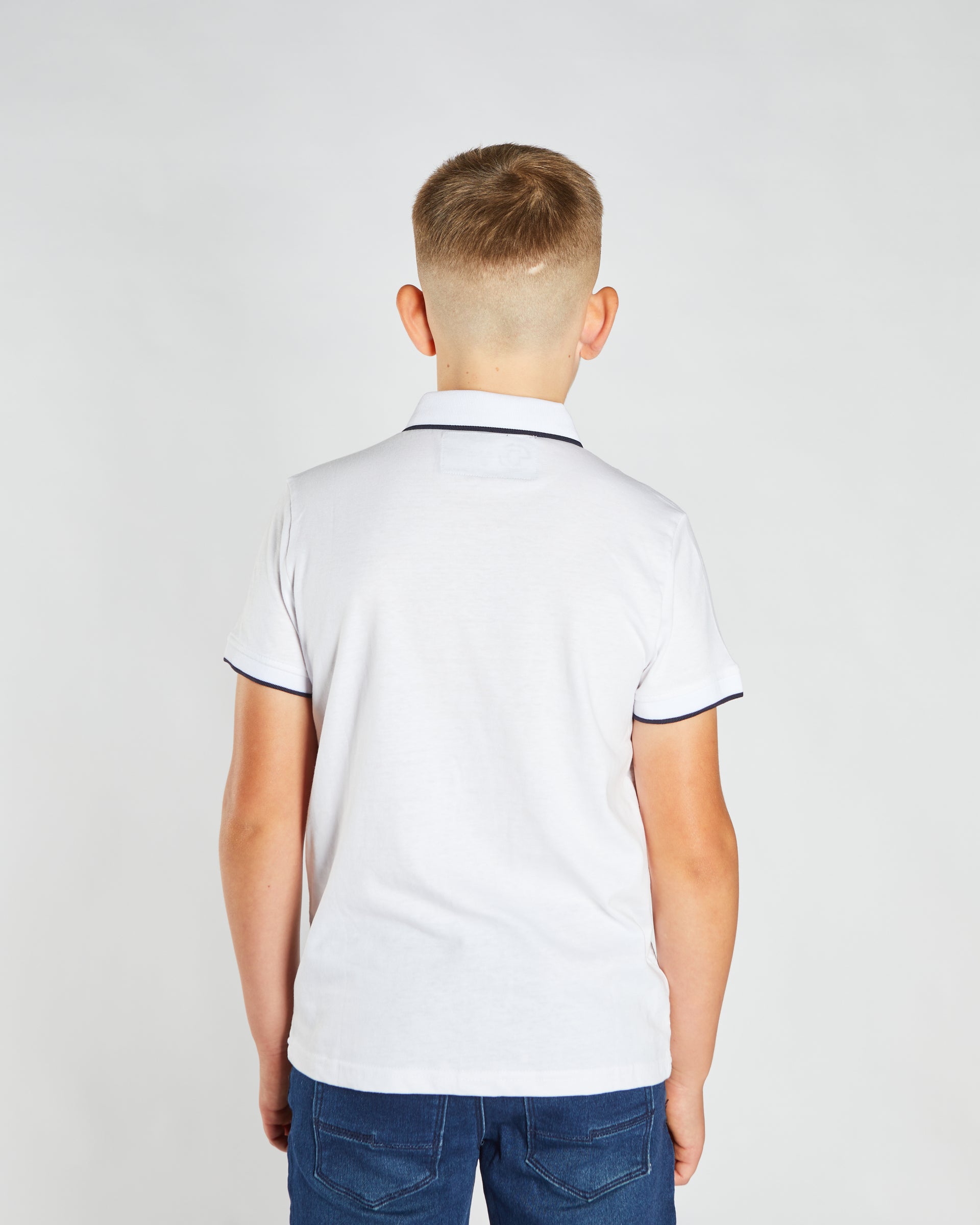 Ladies Milo White Polo-Back View