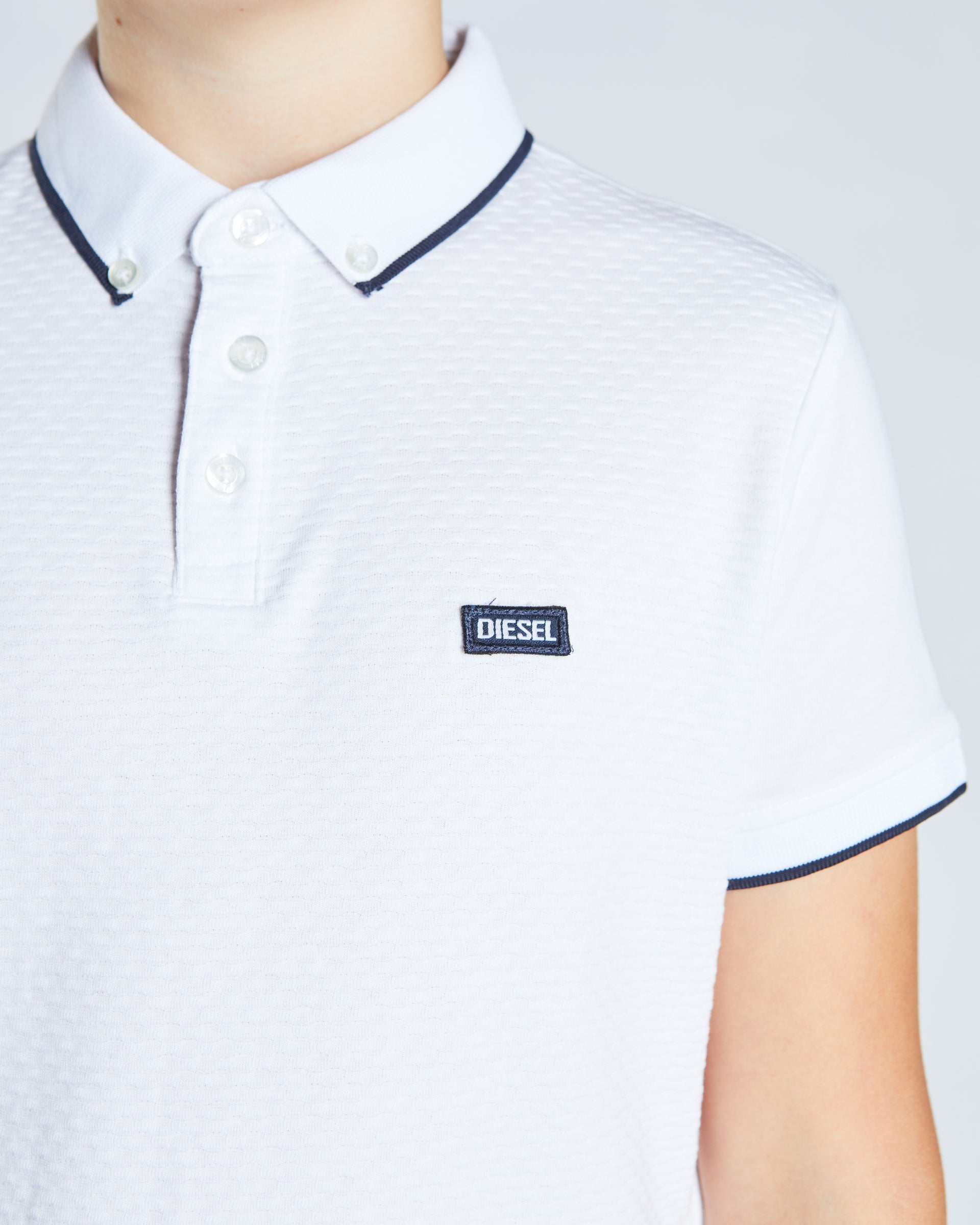 Ladies Milo White Polo-Logo View