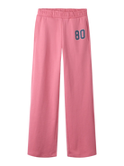 NAME IT Girls Veda Wide-Leg Sweatpants in Flowering Ginger front view