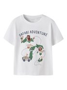 NAME IT Huber Short Sleeve Tee Bright White front view