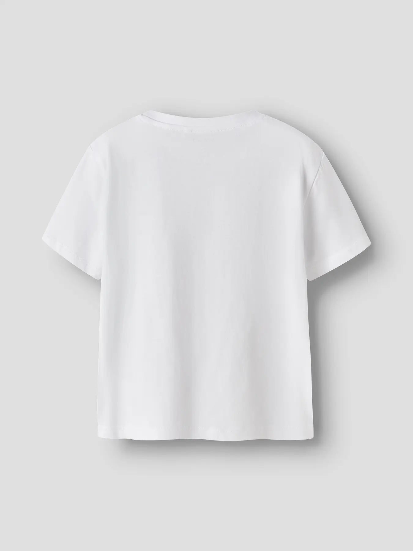 White t-shirt on a light gray background