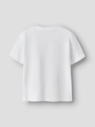 NAME IT Huber Short Sleeve Tee Bright White flat front view