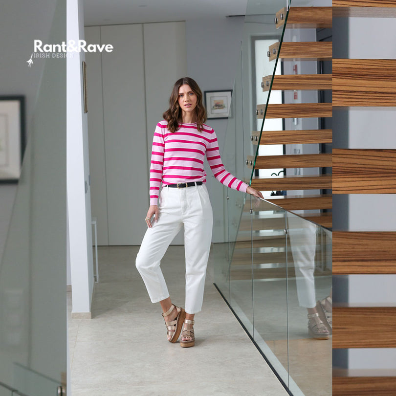 RANT & RAVE LADIES Mabel Soft White Chino Soft White front view