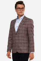 BENETTI Mangusta Tapered Fit Blazer Jacket - Berry Berry model front view