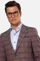 BENETTI Mangusta Tapered Fit Blazer Jacket - Berry Berry back view