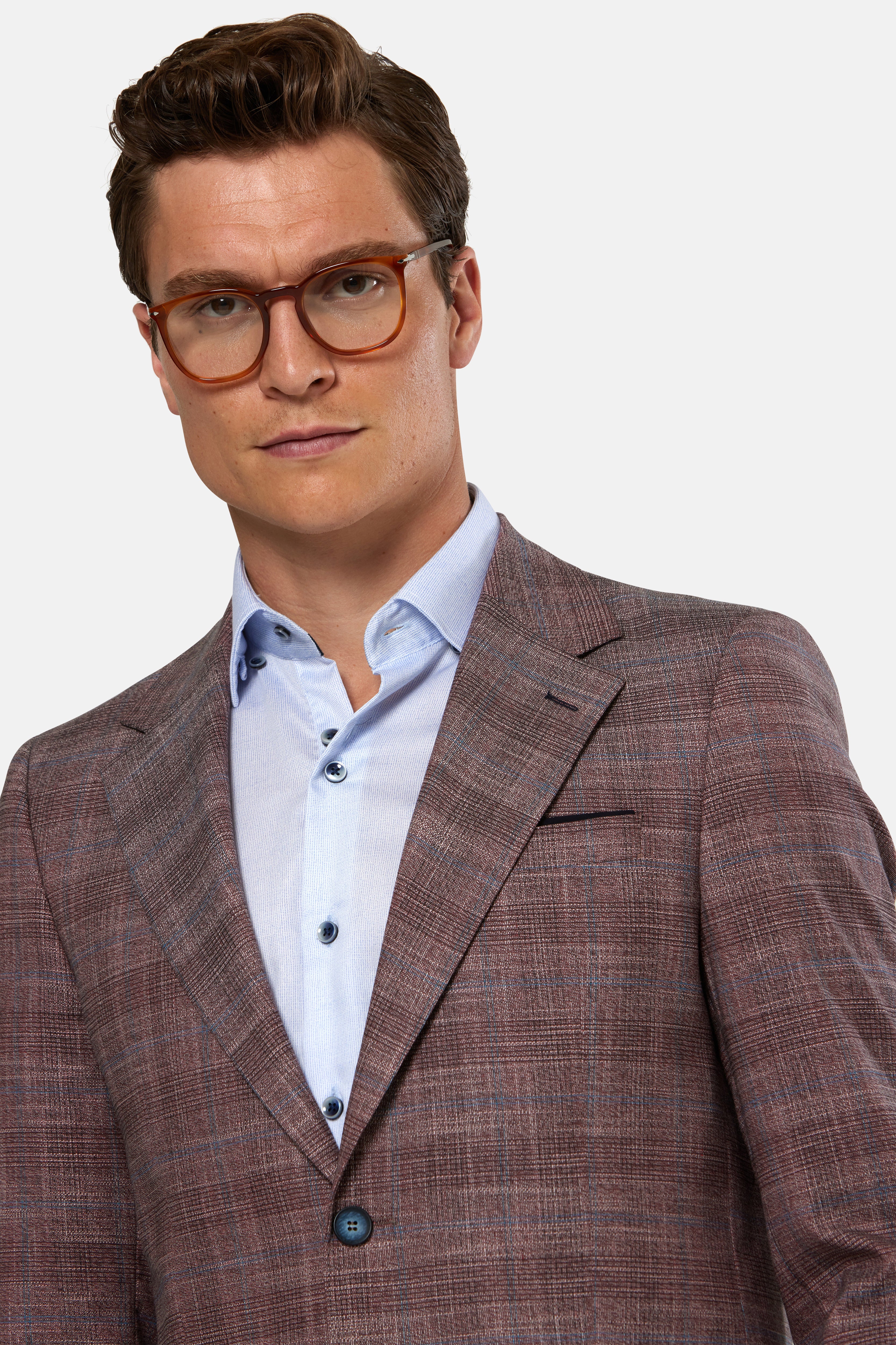 BENETTI Mangusta Tapered Fit Blazer Jacket - Berry Berry back view