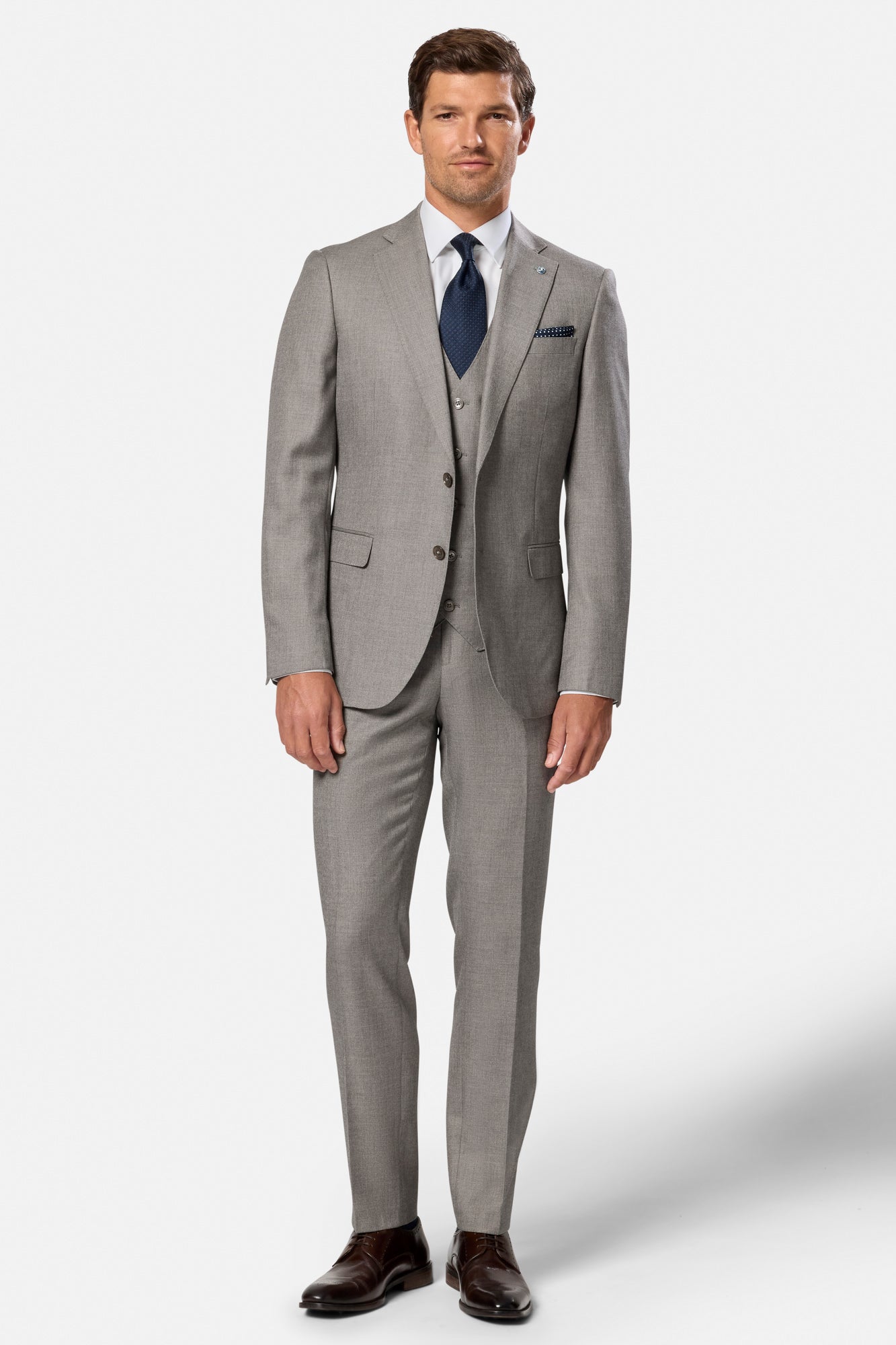 Men's Marco Stone Trousers-Full Model Front View