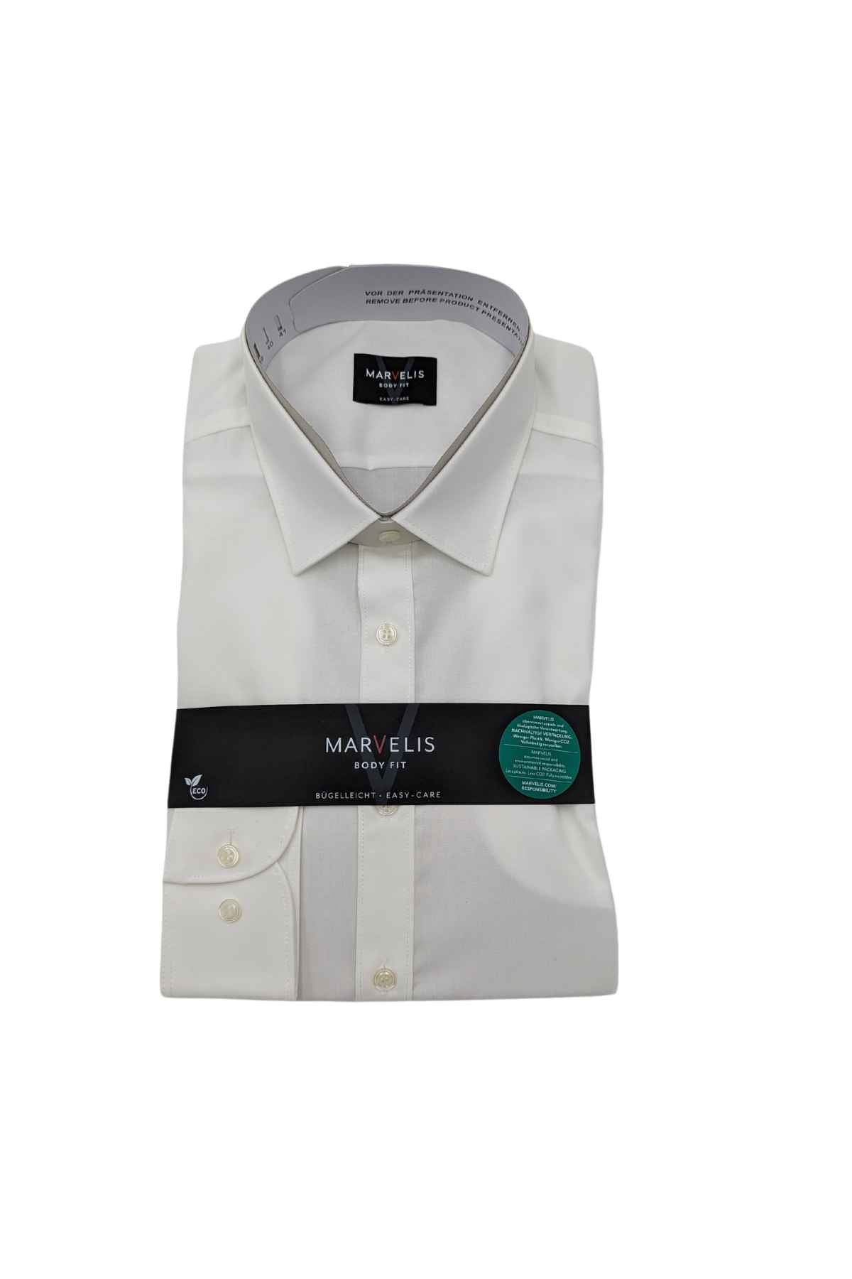 Marvelis Marvelis Body Fit Ivory Shirt IVORY front view