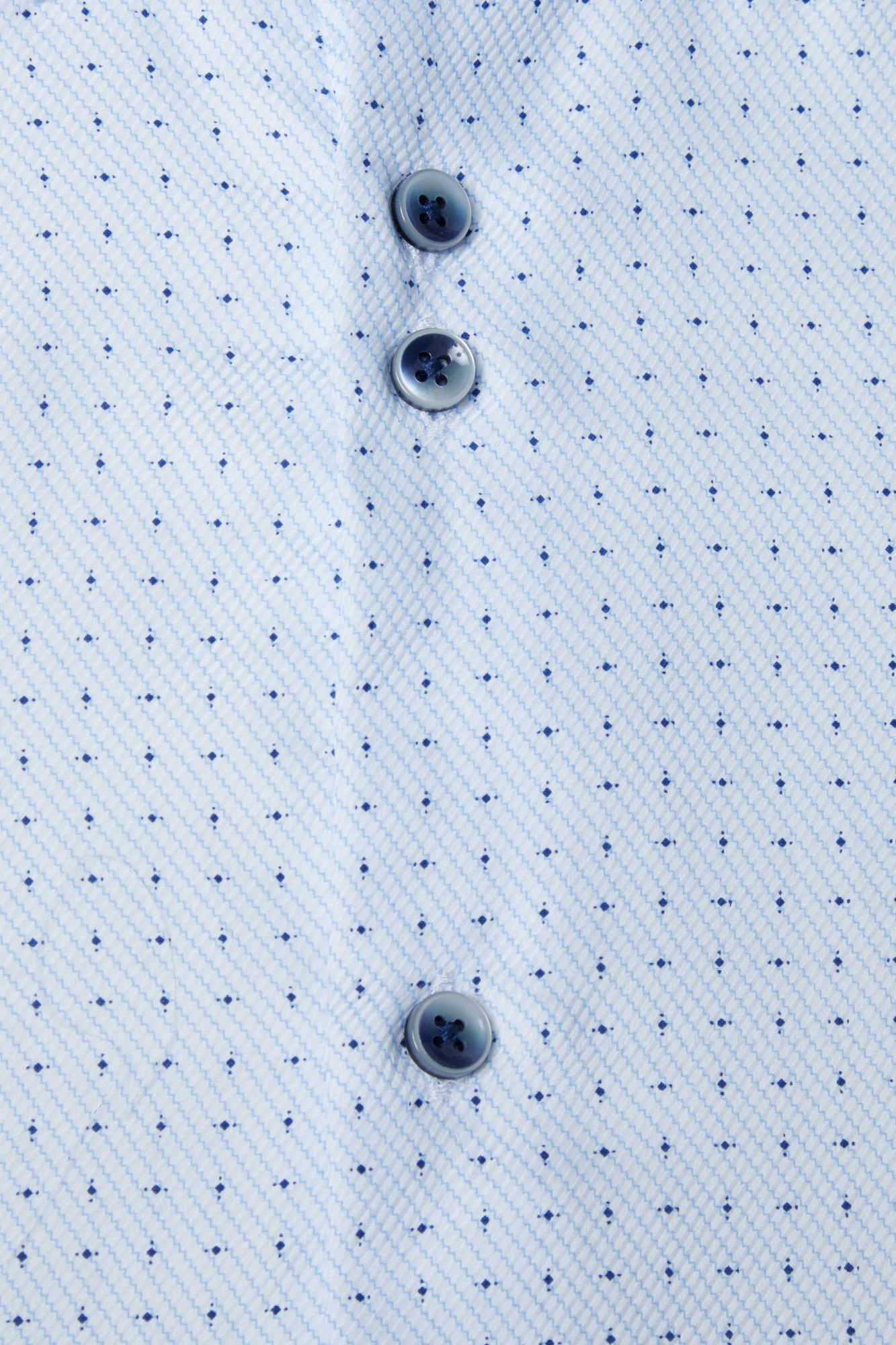 Mekong Long Sleeve Blue Dot Shirt-Button detail