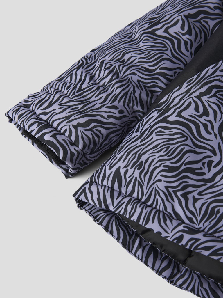 Zebra-patterned fabric on a white background